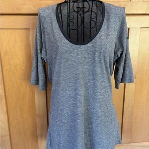 Nike Gray Scoop Neck Short Sleeve Women's Top